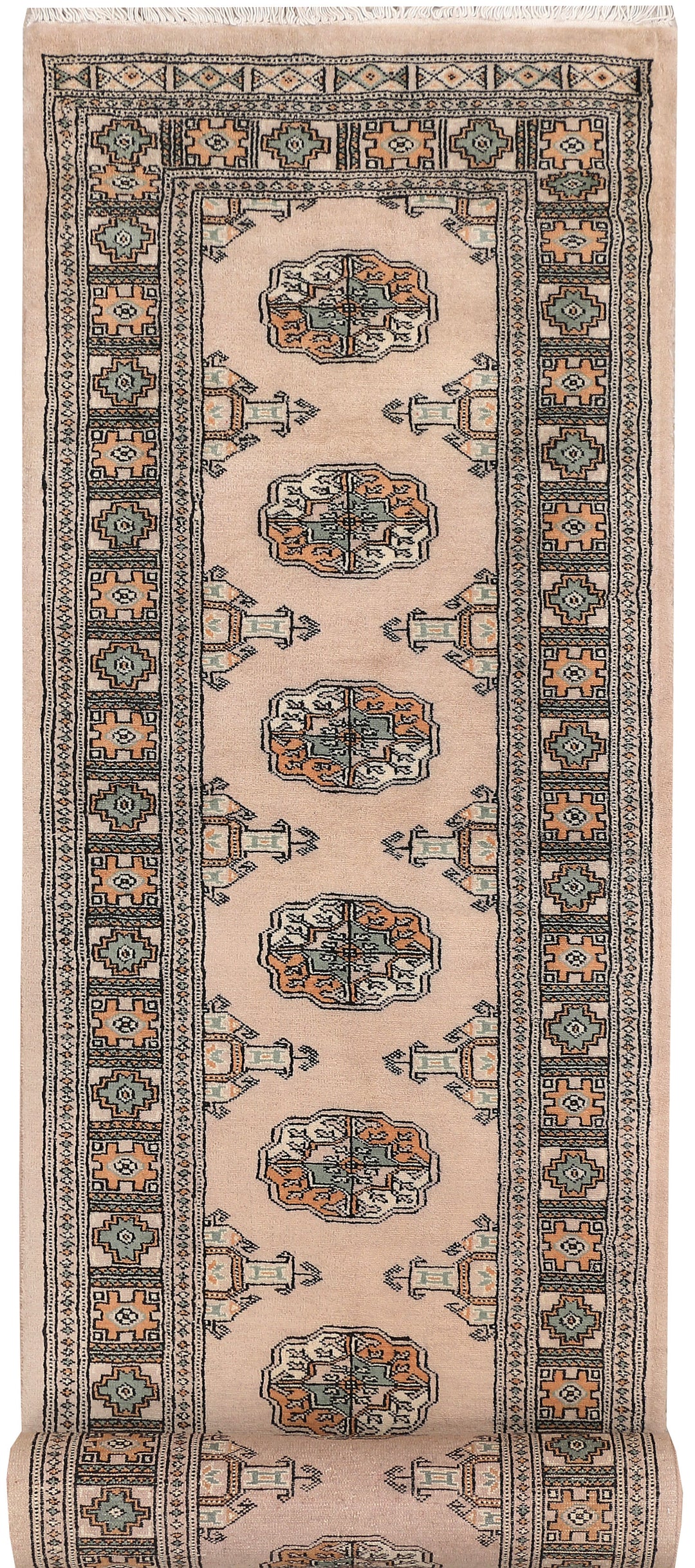 Tan Bokhara 2' 7 x 13' - No. 46949 - ALRUG Rug Store