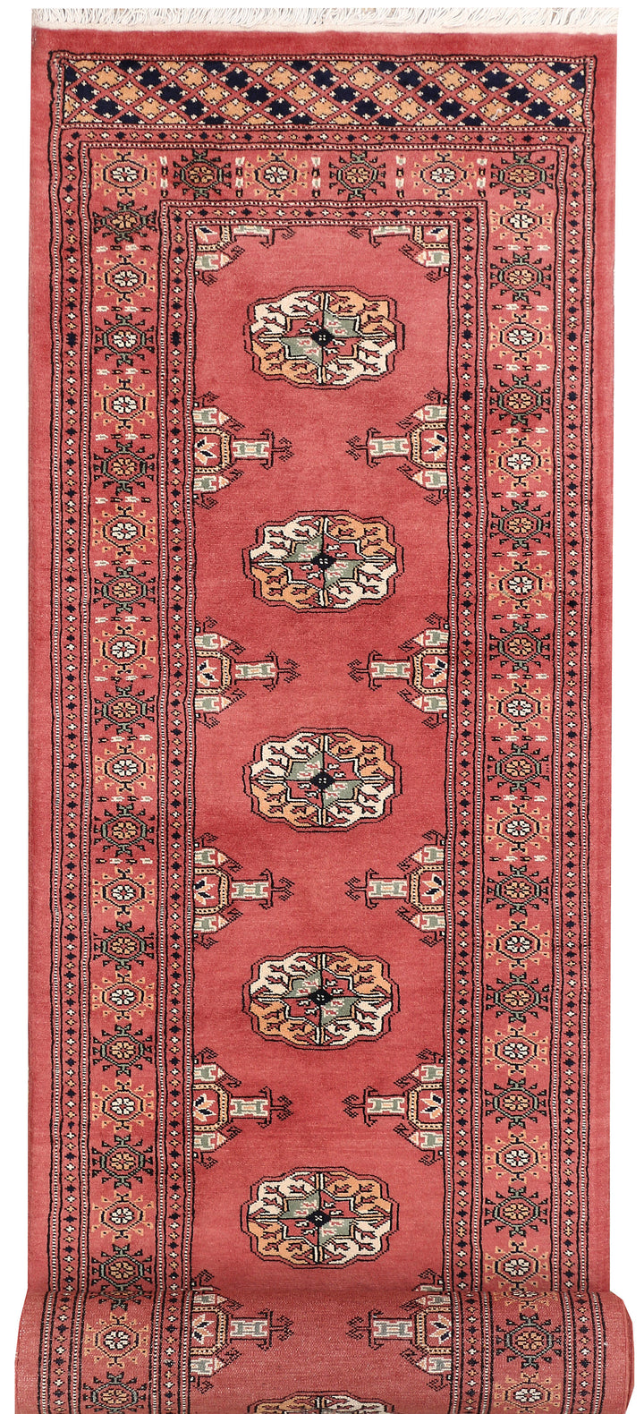 Indian Red Bokhara 2'  7" x 13'  1" - No. QA66905