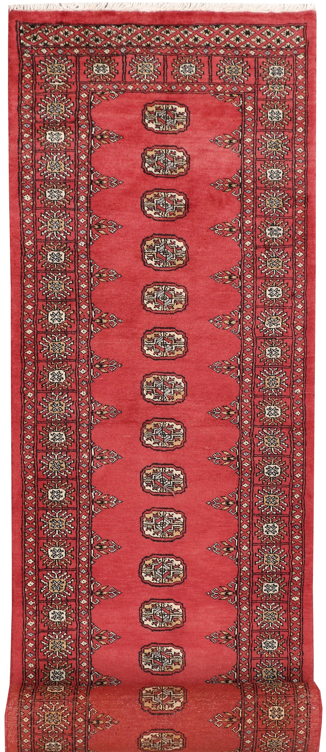Indian Red Bokhara 2' 6 x 13' 1 - No. 46954 - ALRUG Rug Store