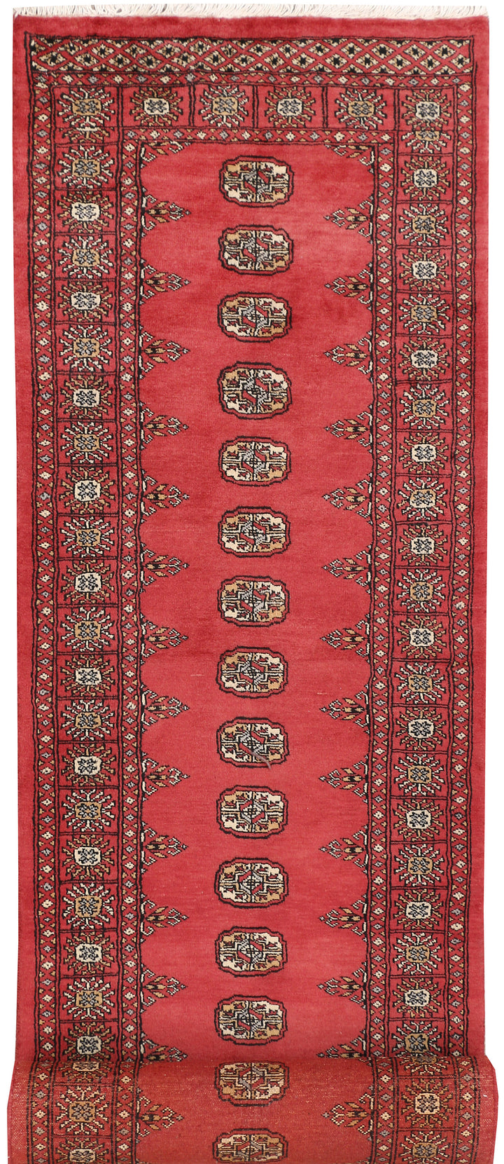 Indian Red Bokhara 2' 6 x 13' 1 - No. 46954 - ALRUG Rug Store