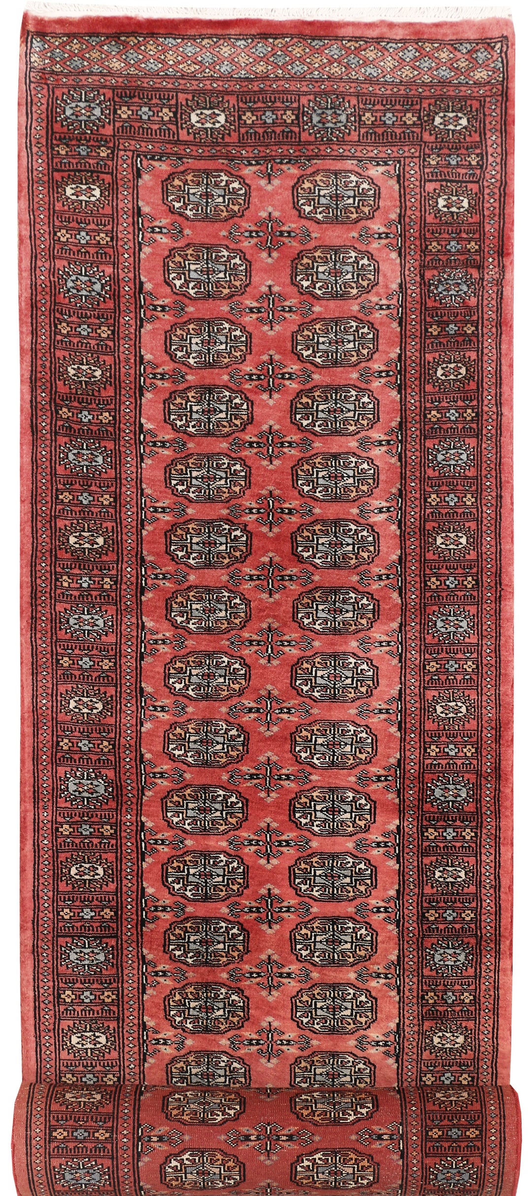 Indian Red Bokhara 2' 7 x 12' 1 - No. 46964 - ALRUG Rug Store