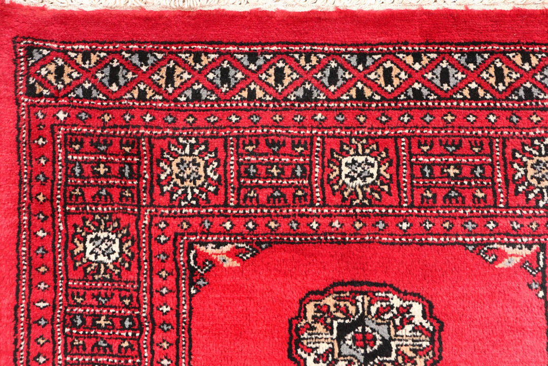 Red Bokhara 2'  7" x 11'  6" - No. QA88821