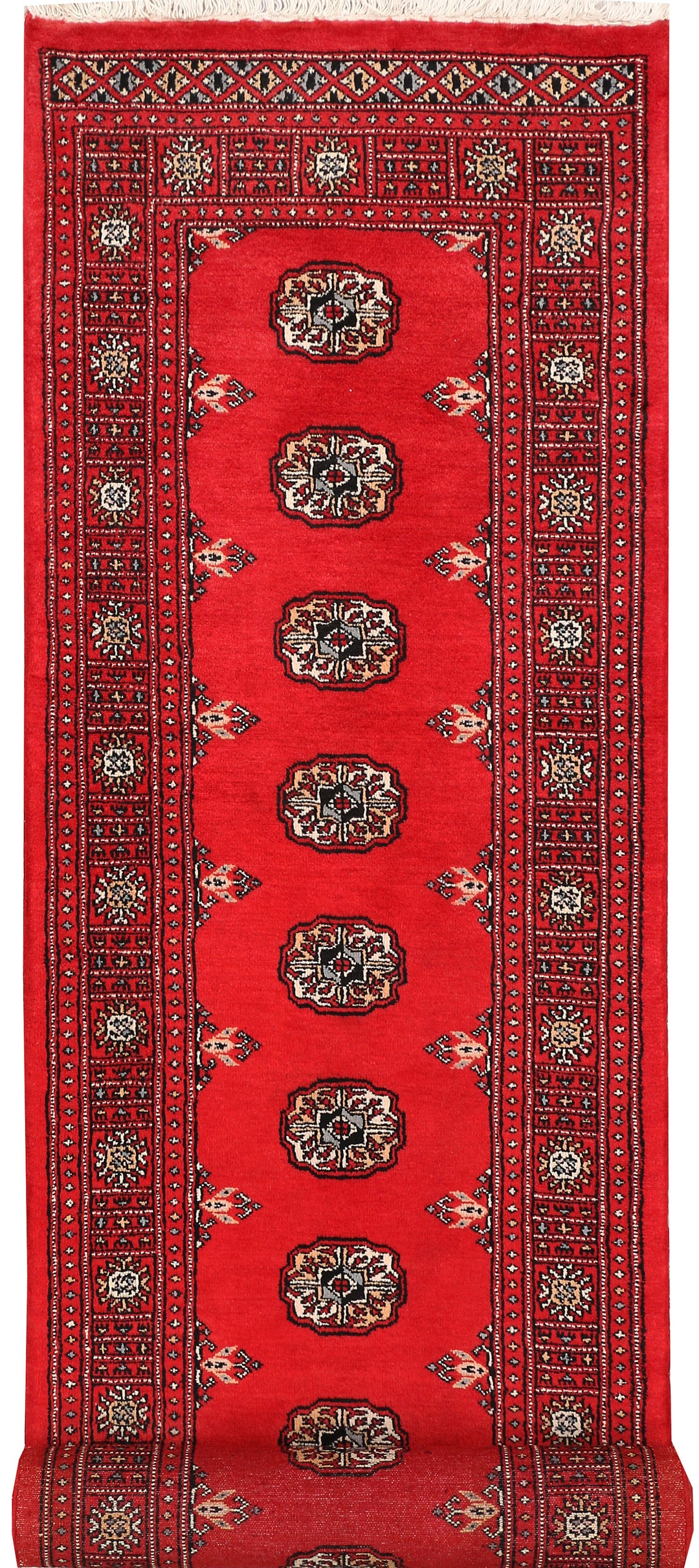 Red Bokhara 2' 7 x 11' 6 - No. 46967 - ALRUG Rug Store