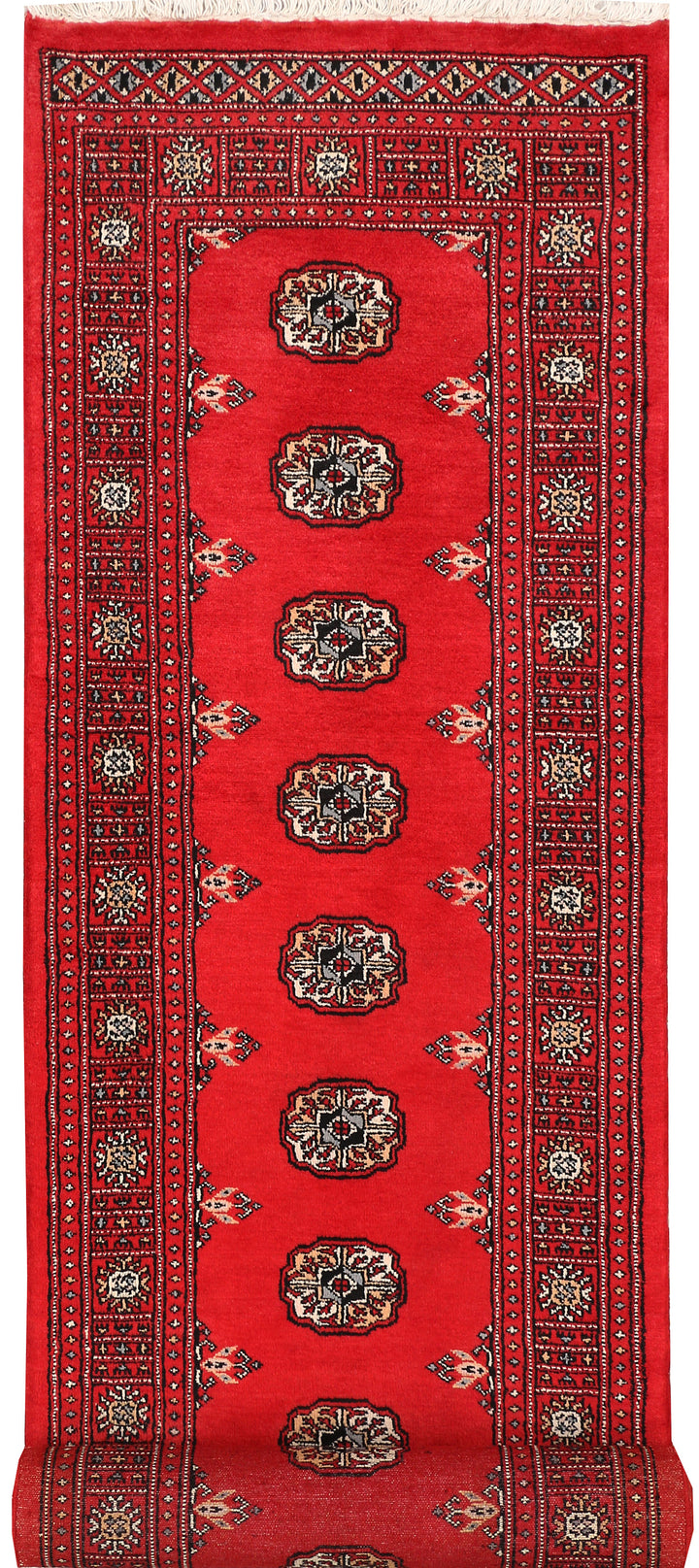 Red Bokhara 2'  7" x 11'  6" - No. QA88821