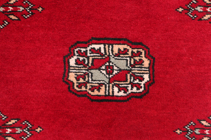 Red Bokhara 2' 6 x 12' 5 - No. 46971 - ALRUG Rug Store