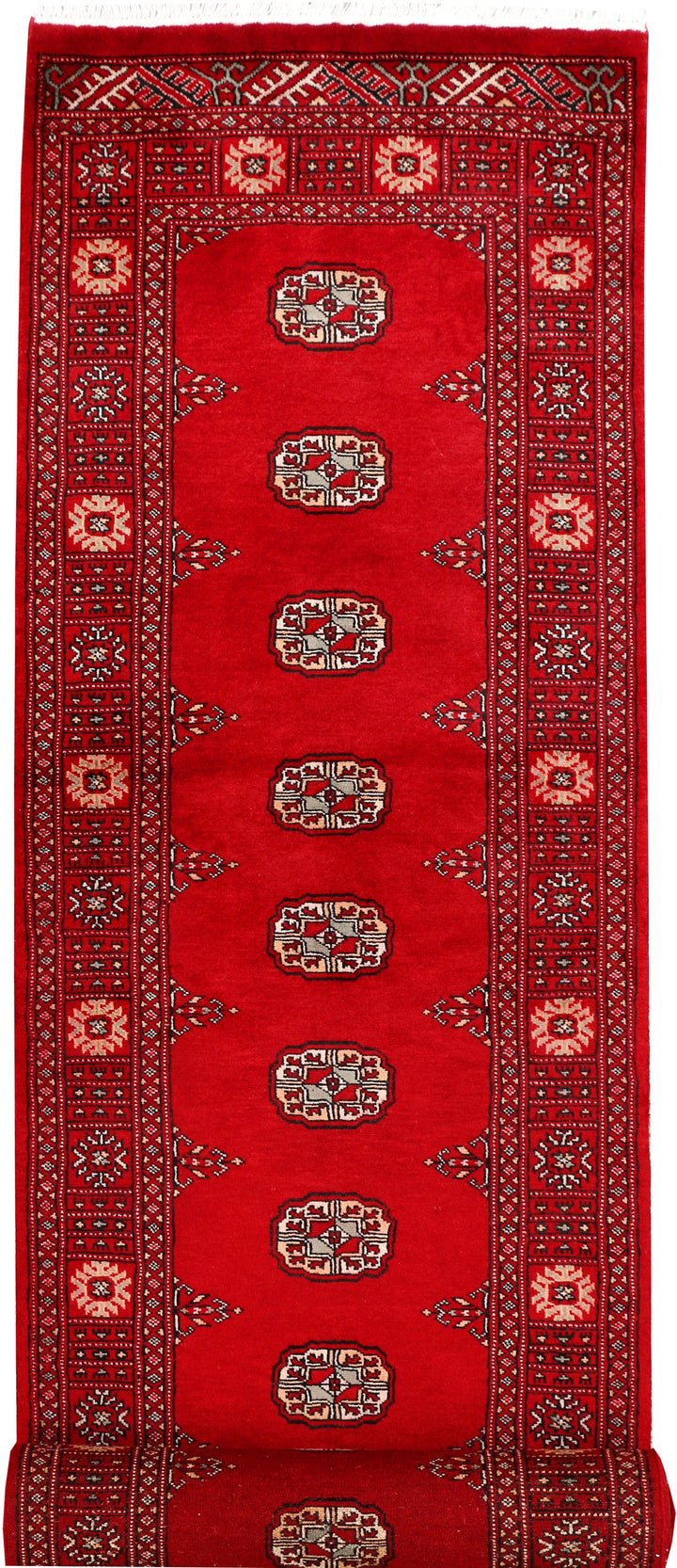 Red Bokhara 2' 6 x 12' 5 - No. 46971 - ALRUG Rug Store