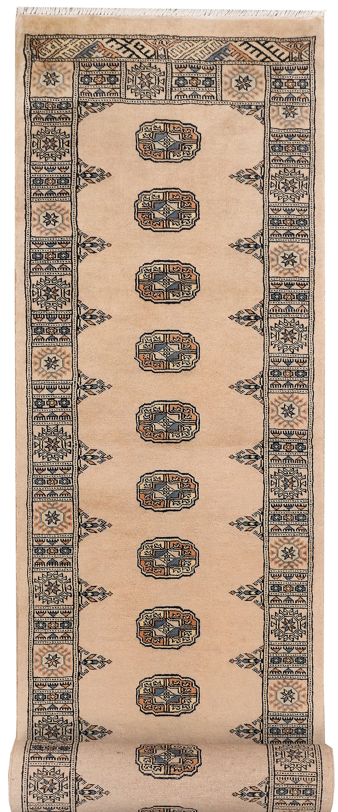 Wheat Bokhara 2' 6 x 12' 4 - No. 46972 - ALRUG Rug Store