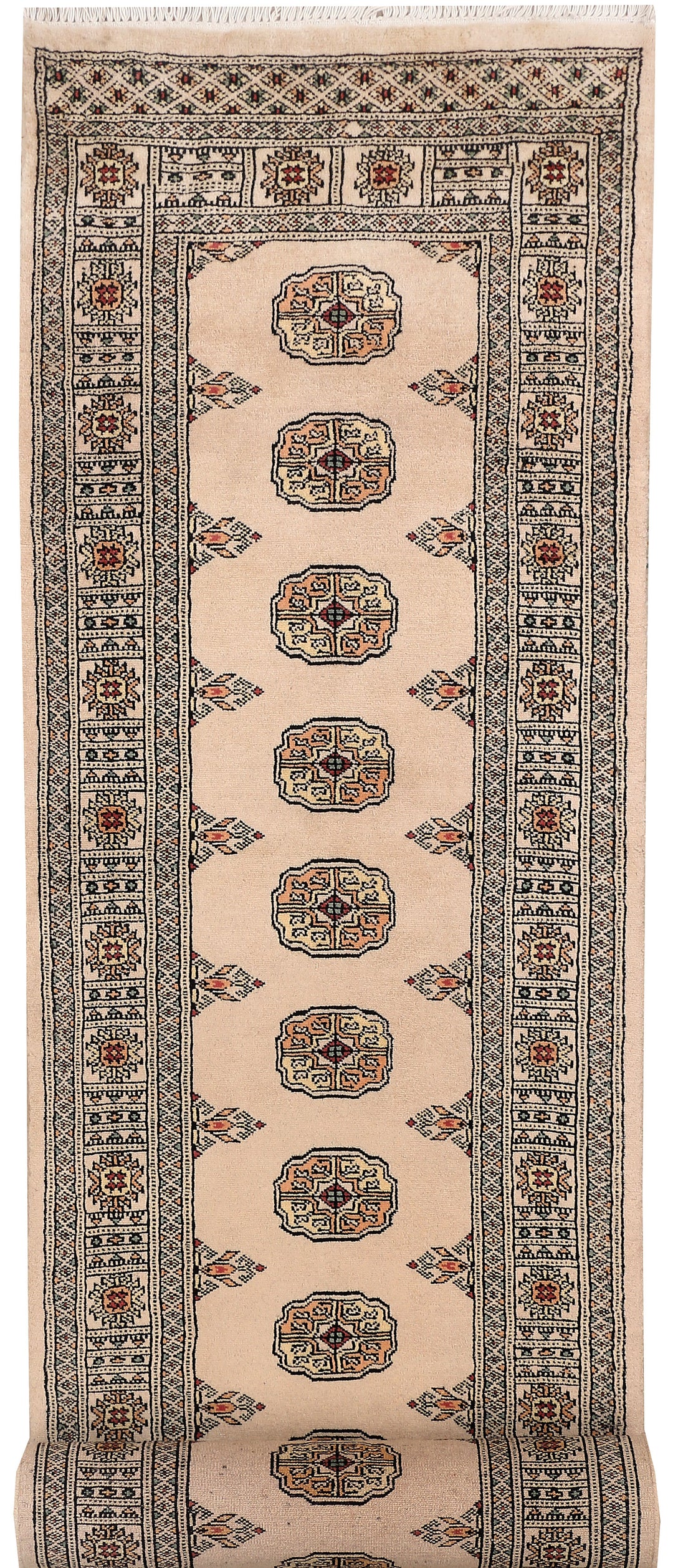 Wheat Bokhara 2' 6 x 12' 7 - No. 46973 - ALRUG Rug Store