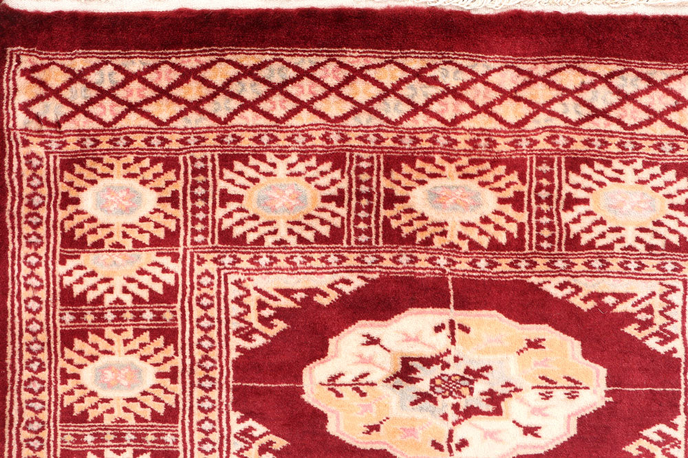 Maroon Bokhara 2' 7 x 11' 11 - No. 46980 - ALRUG Rug Store