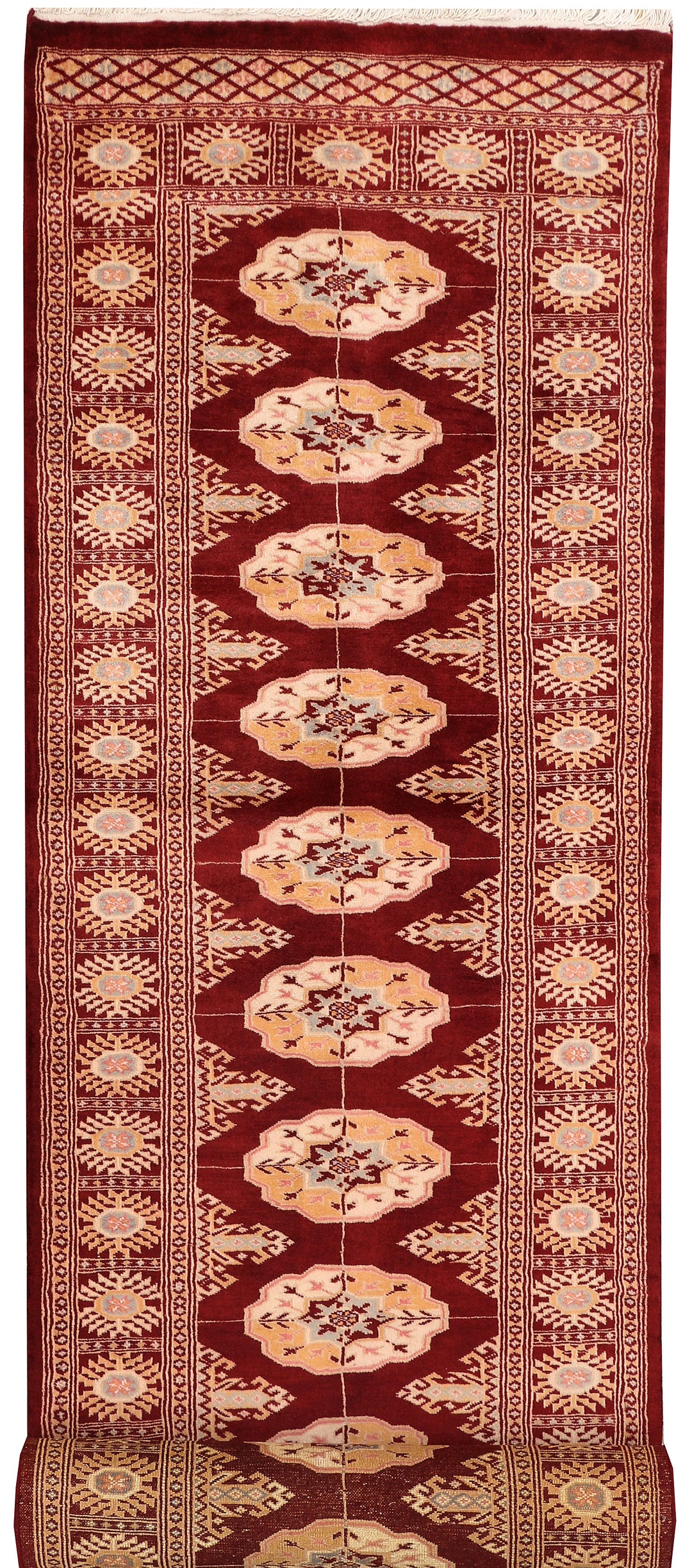 Maroon Bokhara 2' 7 x 11' 11 - No. 46980 - ALRUG Rug Store