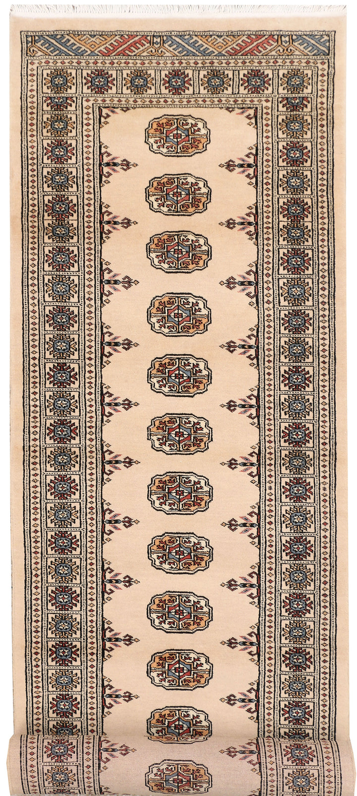 Bisque Bokhara 2' 8 x 12' 6 - No. 46984 - ALRUG Rug Store