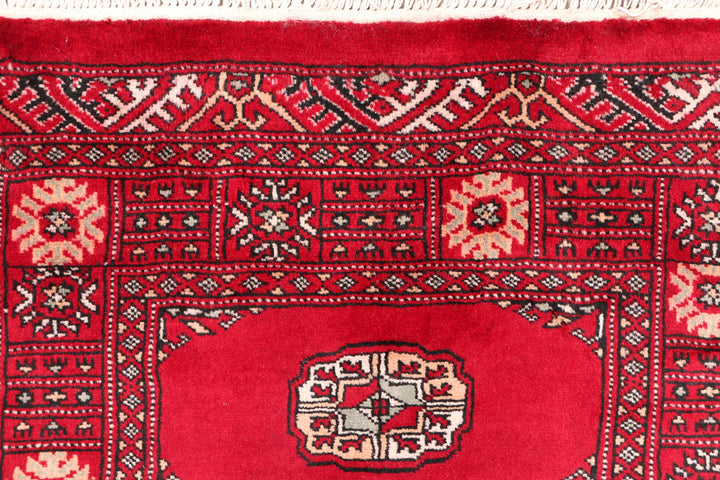 Red Bokhara 2' 6 x 13' 1 - No. 46989 - ALRUG Rug Store