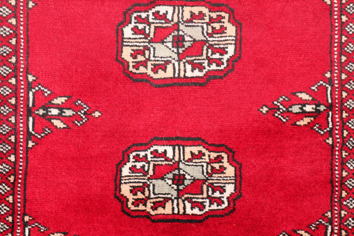 Red Bokhara 2' 6 x 13' 1 - No. 46989 - ALRUG Rug Store