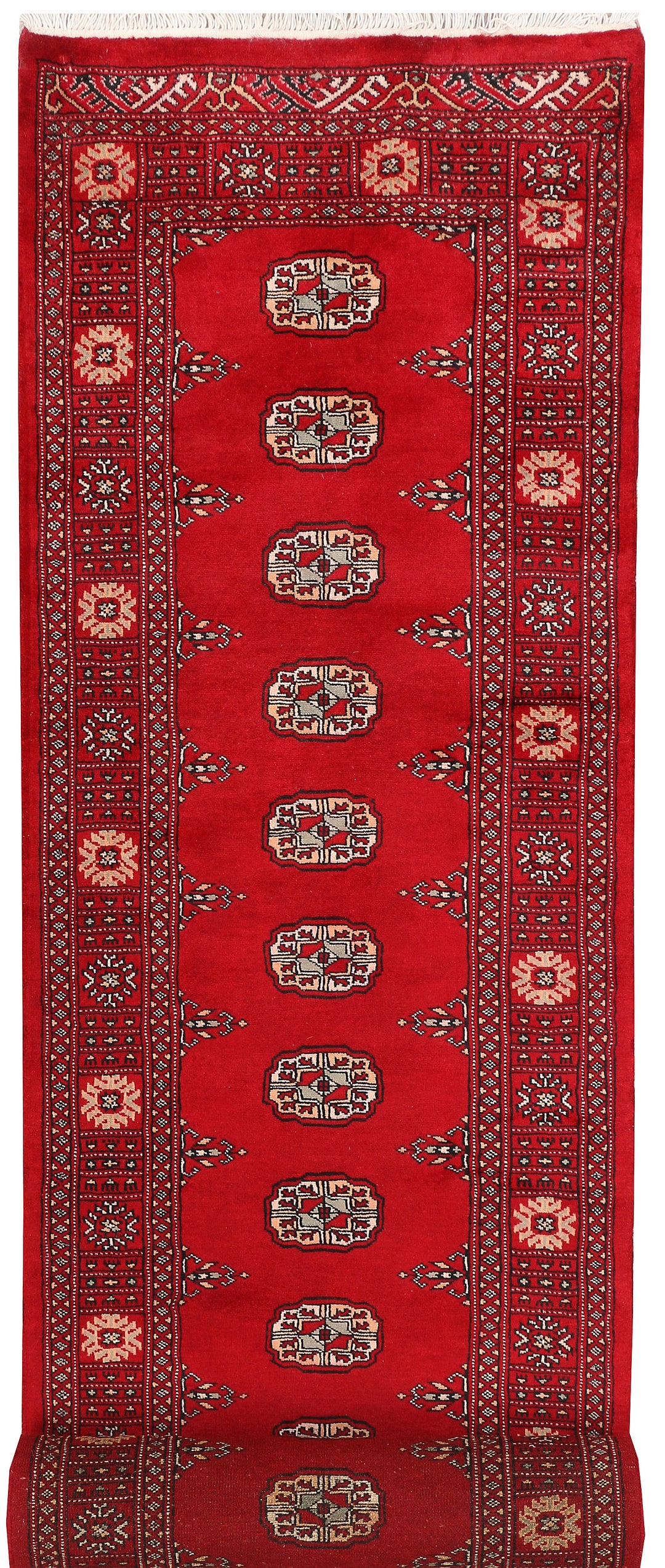 Red Bokhara 2' 6 x 13' 1 - No. 46989 - ALRUG Rug Store