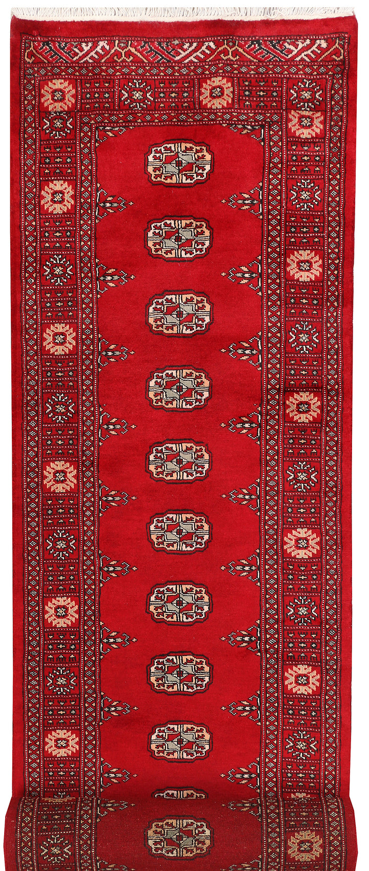 Red Bokhara 2' 6 x 13' 1 - No. 46989 - ALRUG Rug Store