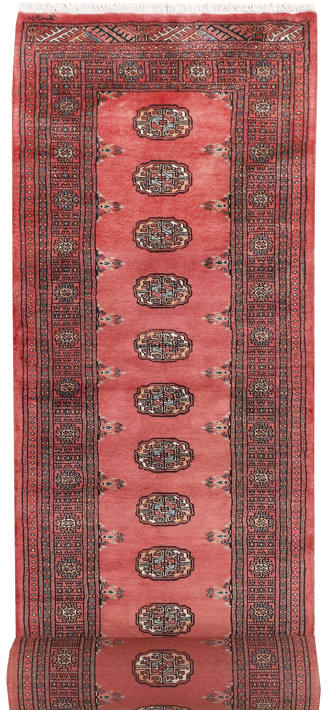 Light Coral Bokhara 2' 8 x 14' 9 - No. 47005 - ALRUG Rug Store