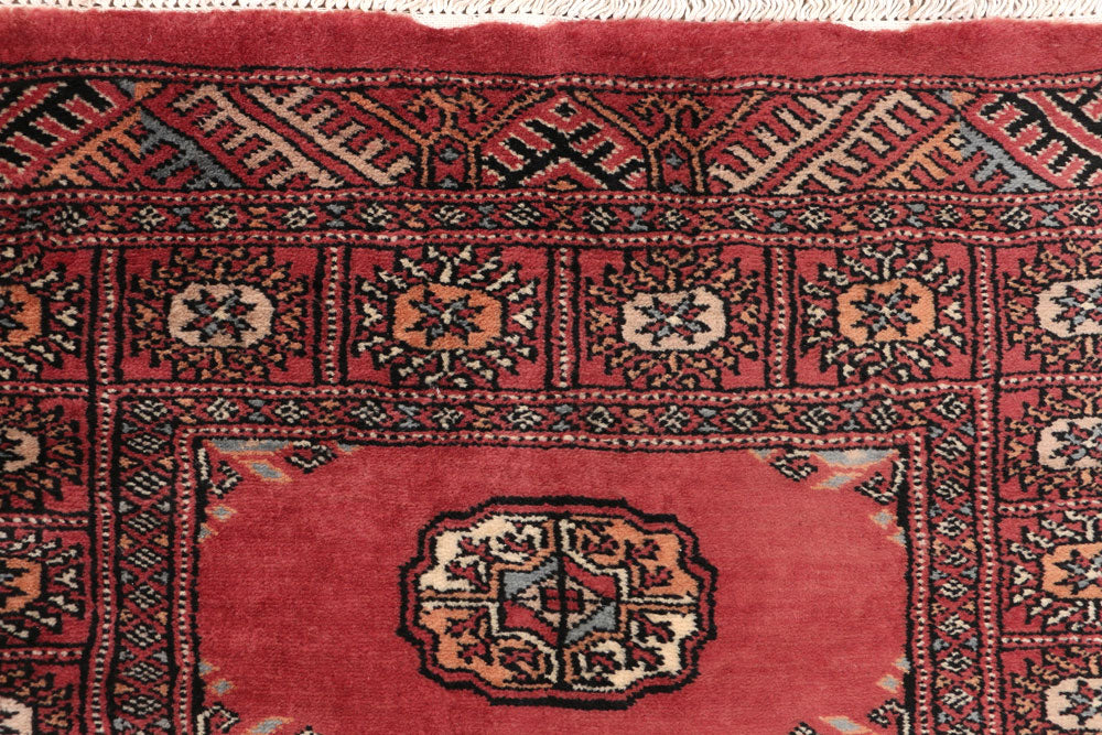 Indian Red Bokhara 2' 7 x 13' 9 - No. 47007 - ALRUG Rug Store