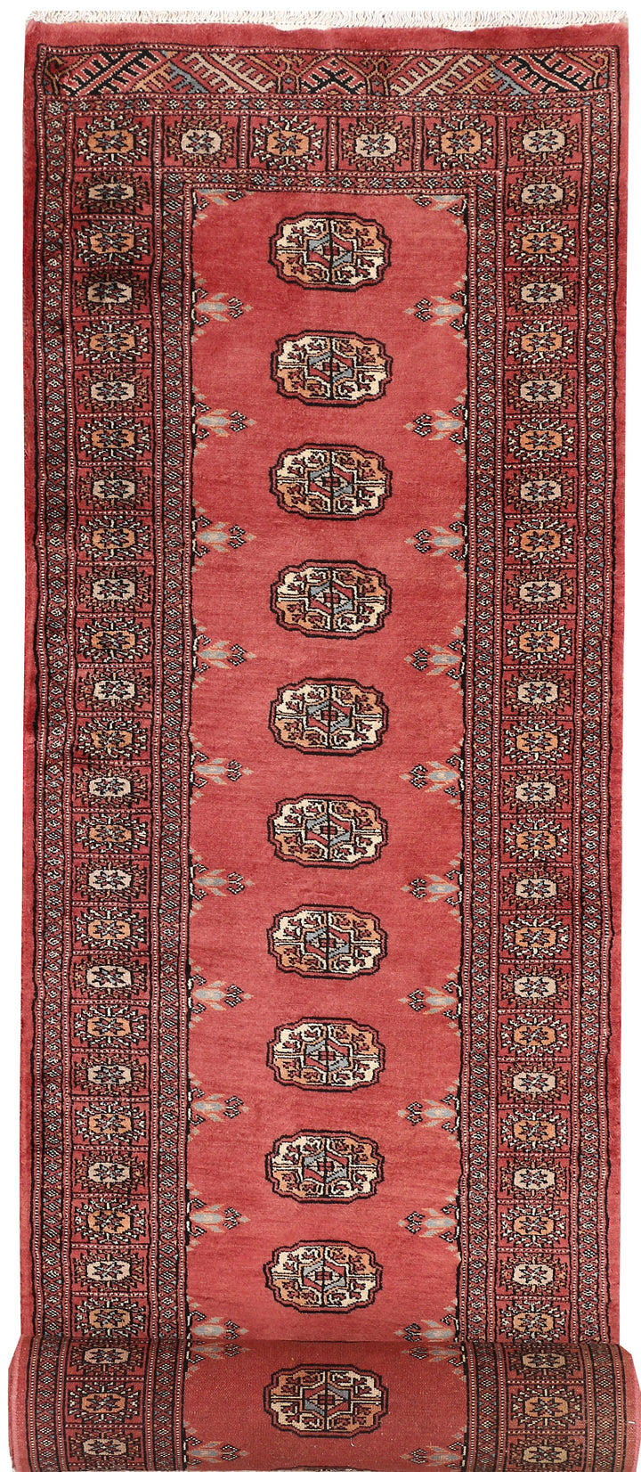 Indian Red Bokhara 2' 7 x 13' 9 - No. 47007 - ALRUG Rug Store