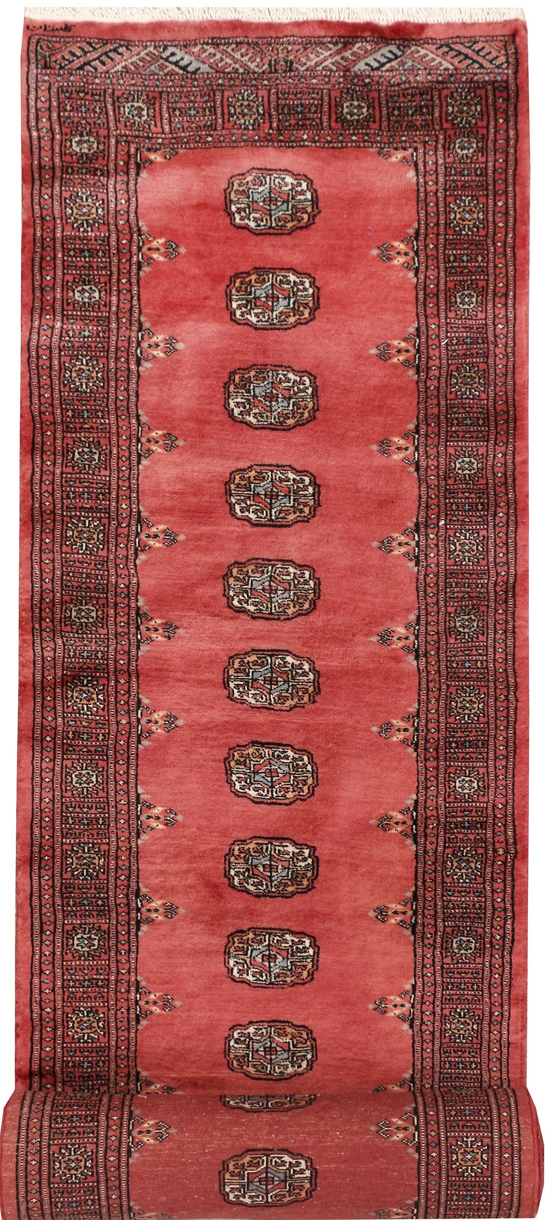 Indian Red Bokhara 2' 8 x 13' 9 - No. 47022 - ALRUG Rug Store