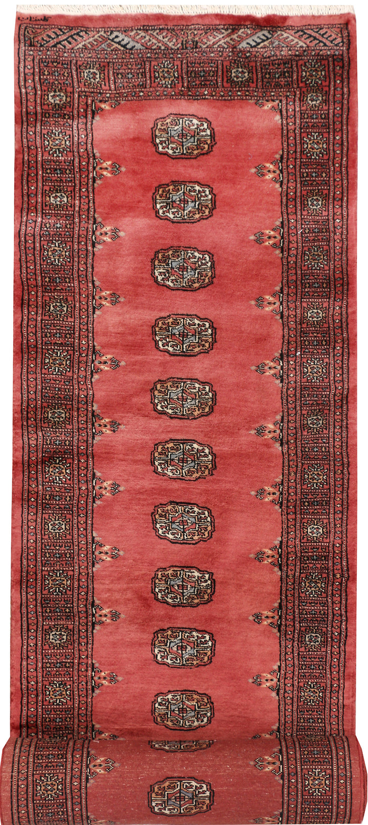 Indian Red Bokhara 2' 8 x 13' 9 - No. 47022 - ALRUG Rug Store