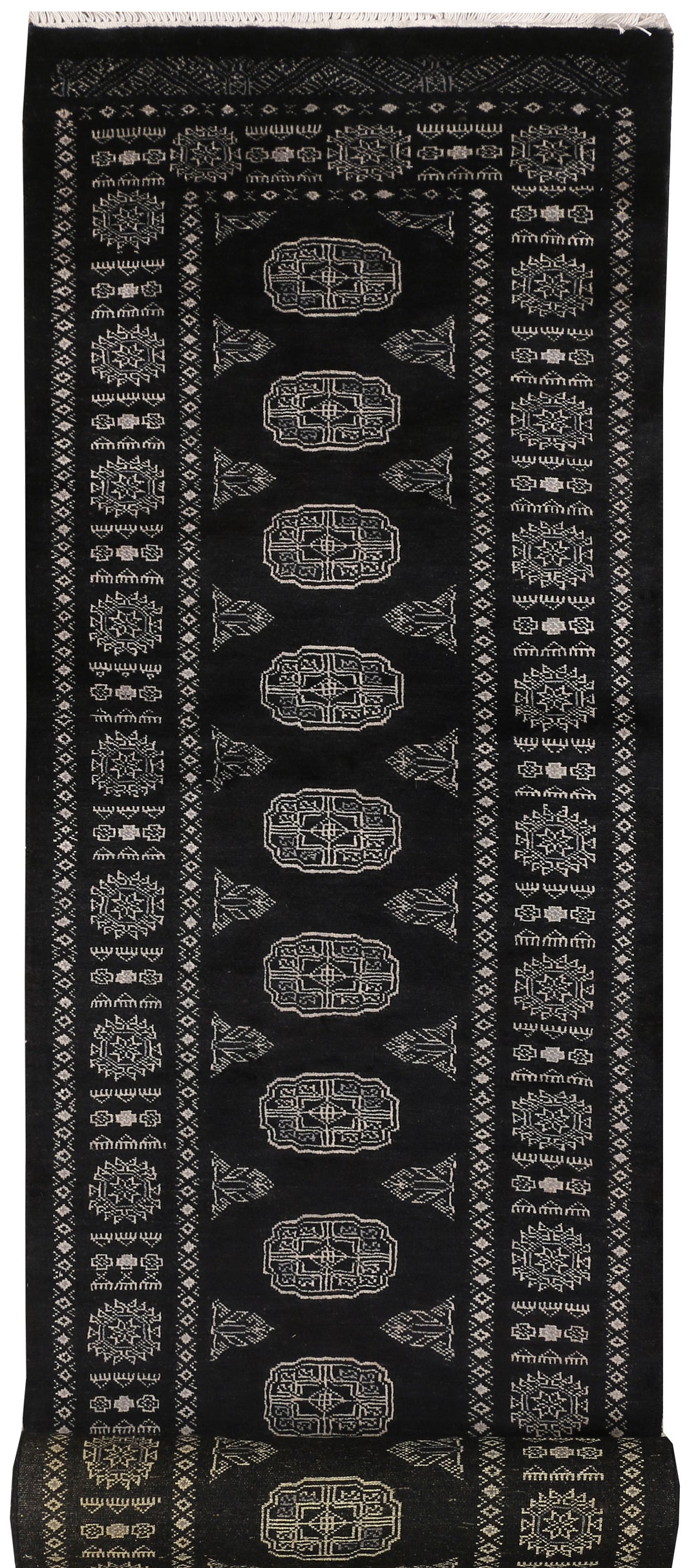 Black Bokhara 2' 7 x 15' 3 - No. 47031 - ALRUG Rug Store