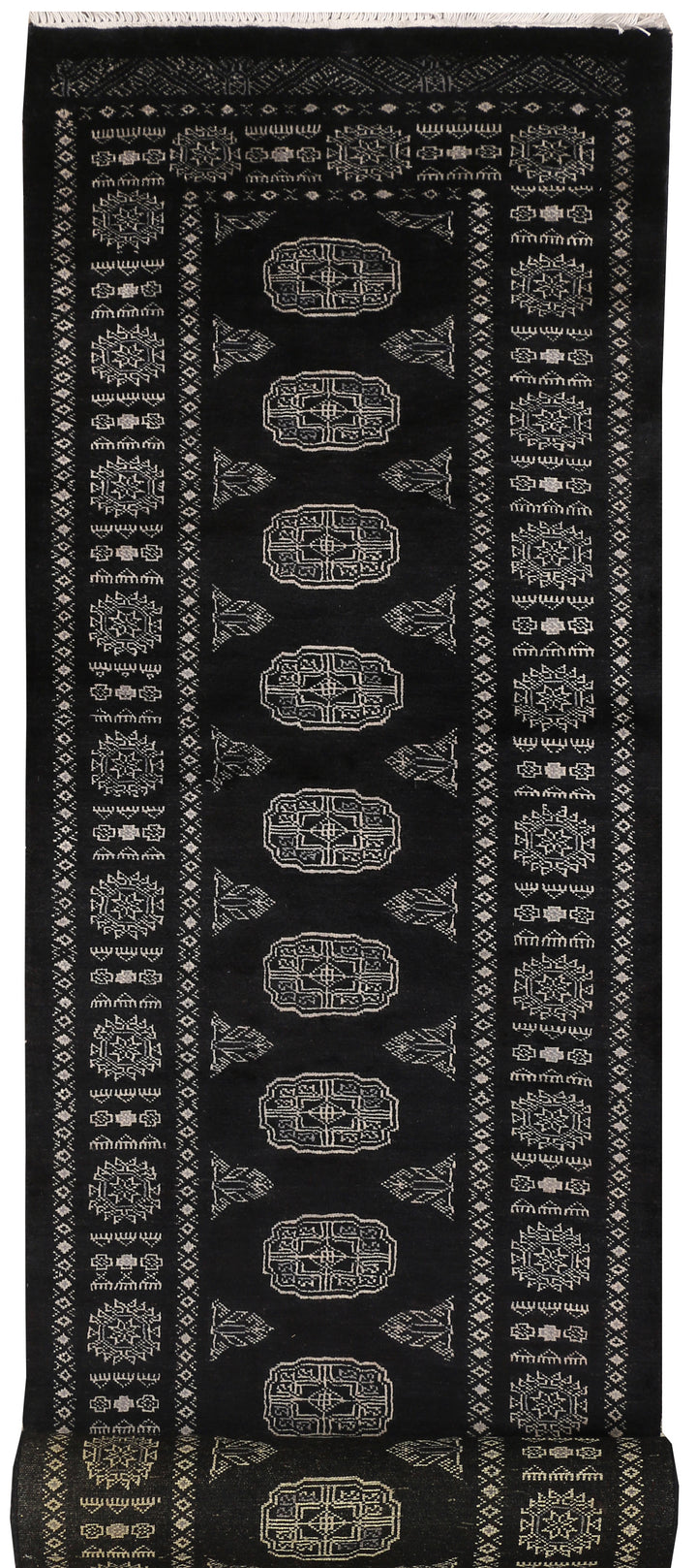 Black Bokhara 2' 7 x 15' 3 - No. 47031 - ALRUG Rug Store