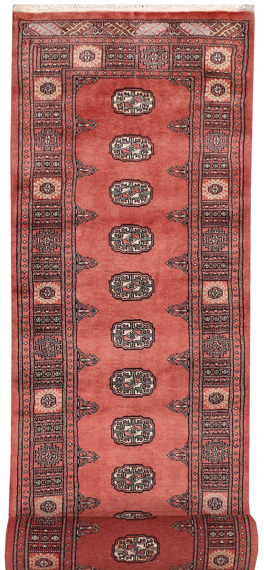 Indian Red Bokhara 2' 9 x 14' 1 - No. 47034 - ALRUG Rug Store