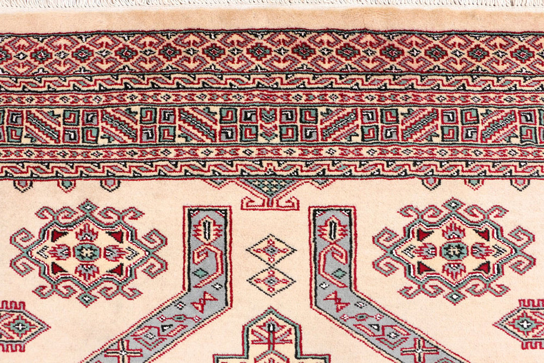 White Caucasian Rug 4' 2" x 6' 5" Hand-Knotted view