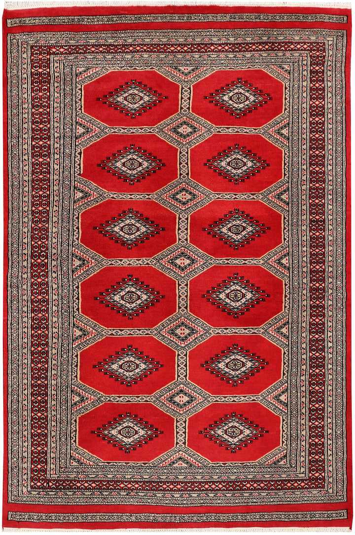 Dark Red Jaldar 4' 2 x 6' 6 - No. 47089