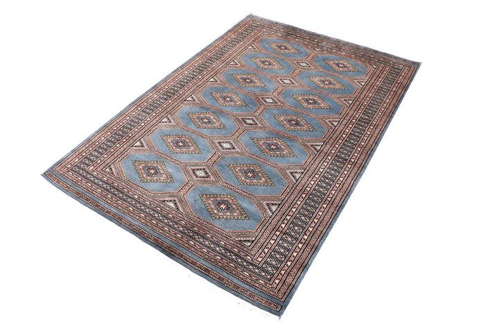 Steel Blue Jaldar 4' 1 x 6' - No. 47104 - ALRUG Rug Store