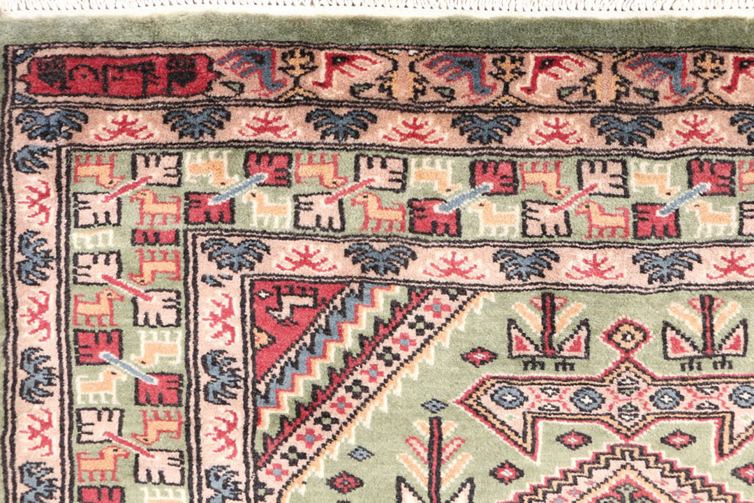 Dark Sea Green Caucasian 3' 2 x 6' 4 - No. 47131