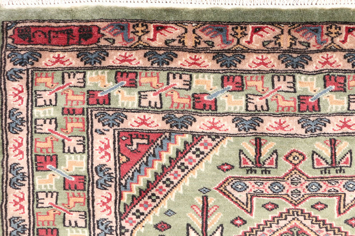 Dark Sea Green Caucasian 3'  2" x 6'  4" - No. QA29396