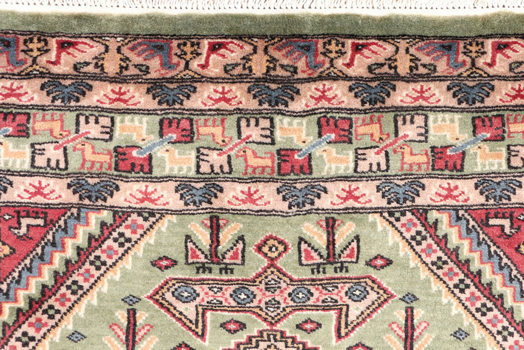 Dark Sea Green Caucasian 3'  2" x 6'  4" - No. QA29396