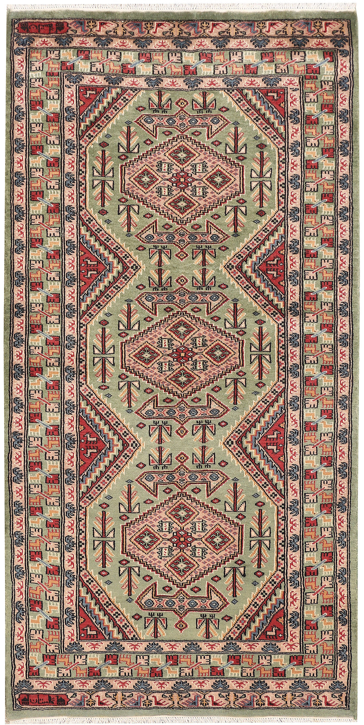 Dark Sea Green Caucasian 3' 2 x 6' 4 - No. 47131