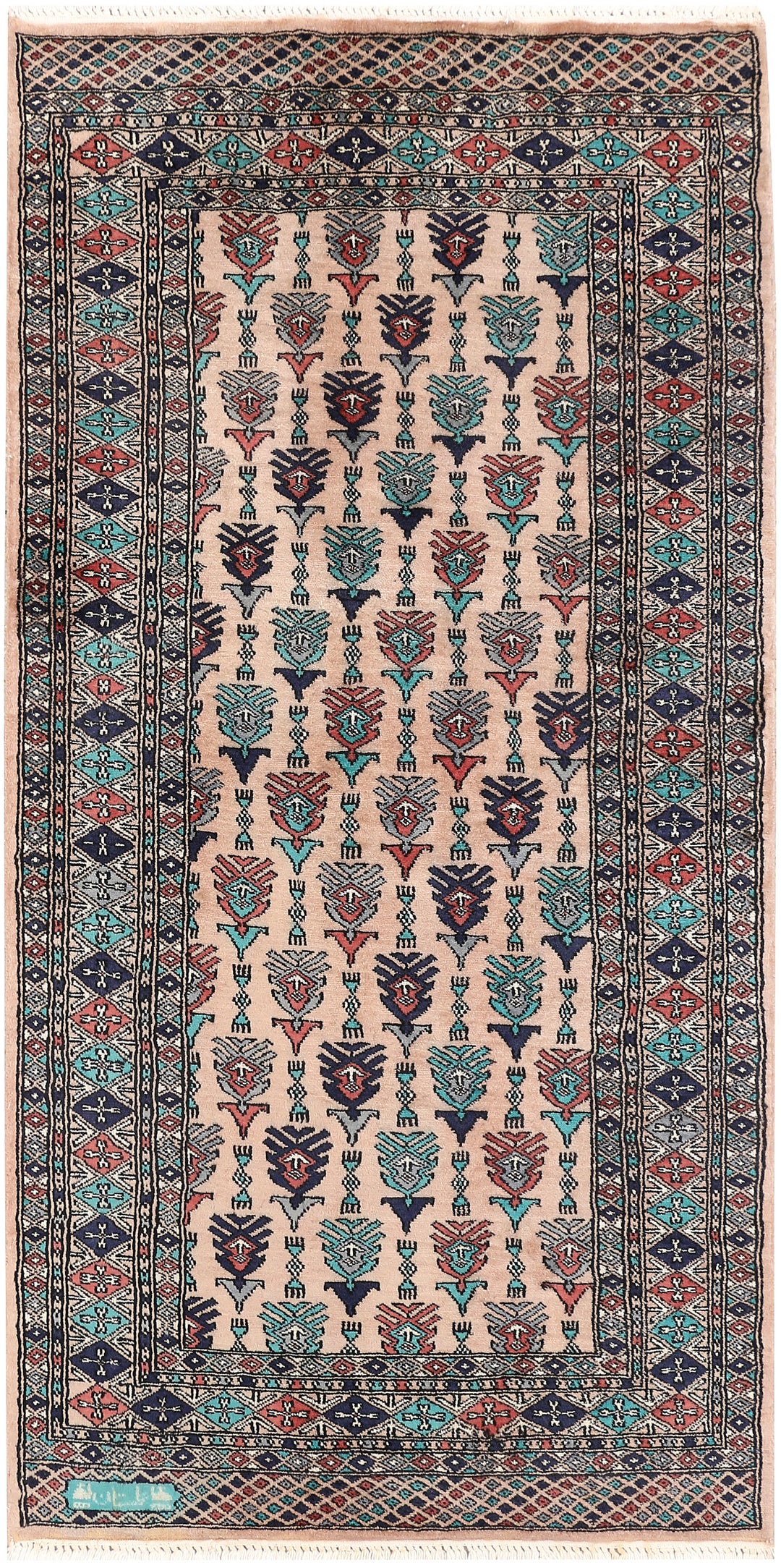 Tan Caucasian Oriental Rug 3' 1" x 6' Hand-Knotted