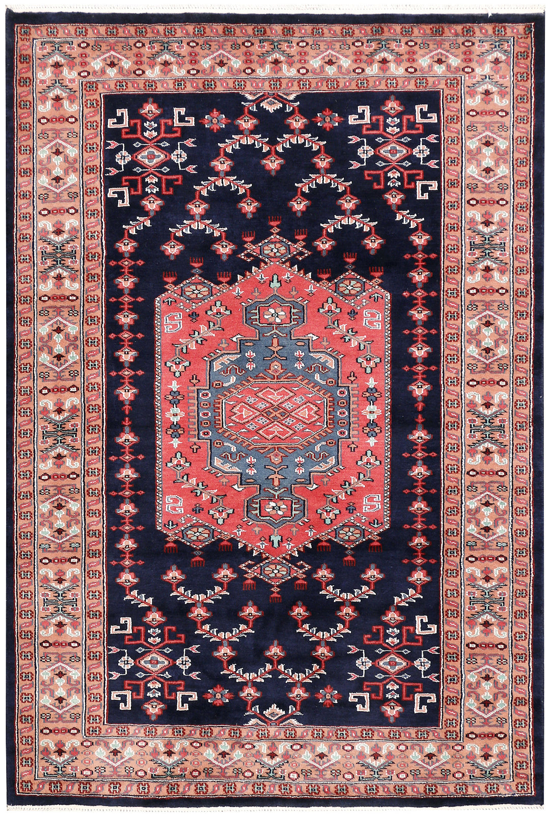 Midnight Blue Caucasian 3' 8 x 5' 4 - No. 47147 - ALRUG Rug Store