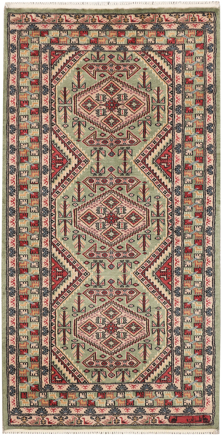 Dark Sea Green Caucasian 3'  1" x 5'  11" - No. QA20300