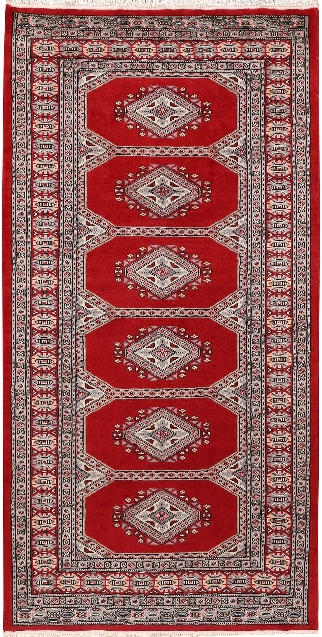 Dark Red Jaldar 3' 2 x 6' 3 - No. 47156 - ALRUG Rug Store