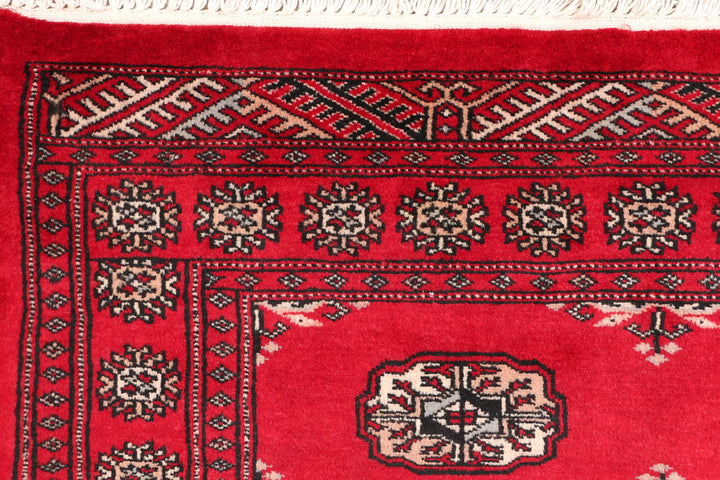 Dark Red Bokhara 3' 2 x 6' - No. 47158 - ALRUG Rug Store
