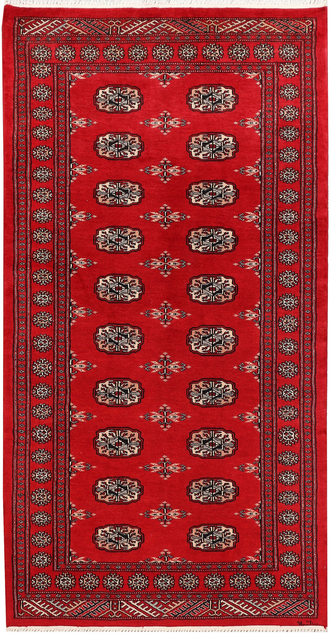Dark Red Bokhara 3' 2 x 6' - No. 47158 - ALRUG Rug Store