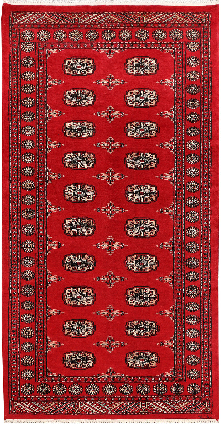 Dark Red Bokhara 3' 2 x 6' - No. 47158 - ALRUG Rug Store