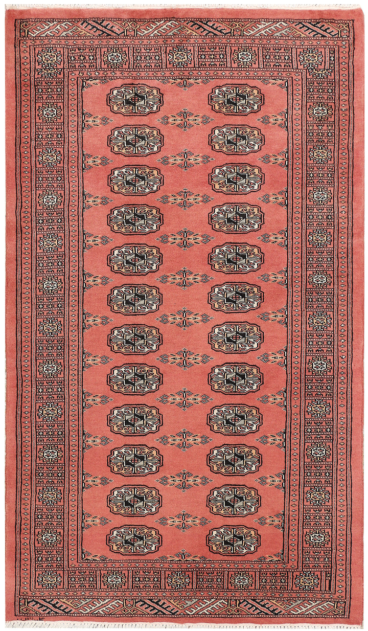 Salmon Bokhara 3' 4 x 5' 9 - No. 47169 - ALRUG Rug Store