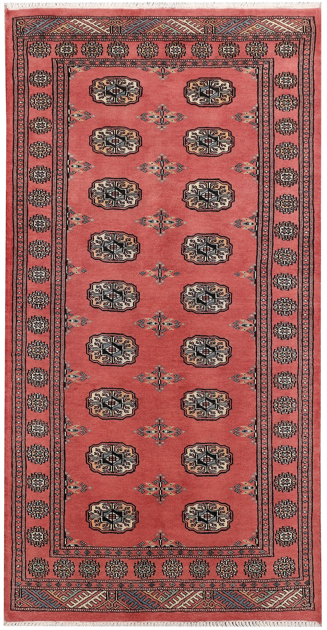 Light Coral Bokhara 3' 1 x 6' - No. 47175 - ALRUG Rug Store