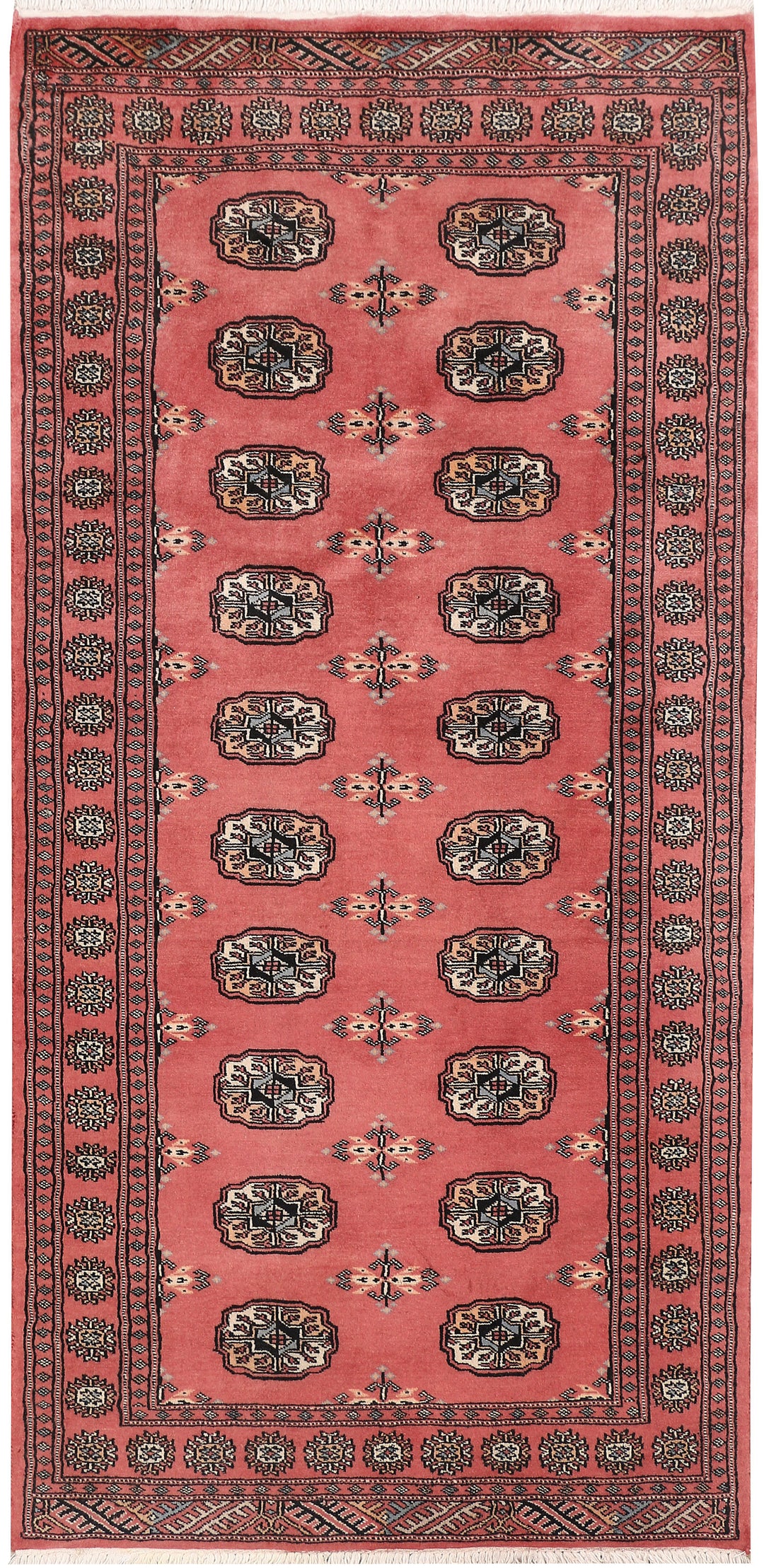 Light Coral Bokhara 3' x 6' 4 - No. 47200 - ALRUG Rug Store