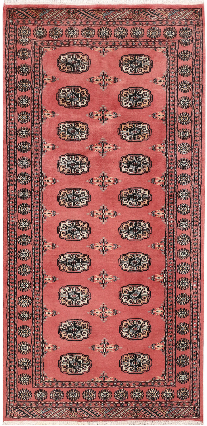 Light Coral Bokhara 3' x 6' 4 - No. 47200 - ALRUG Rug Store
