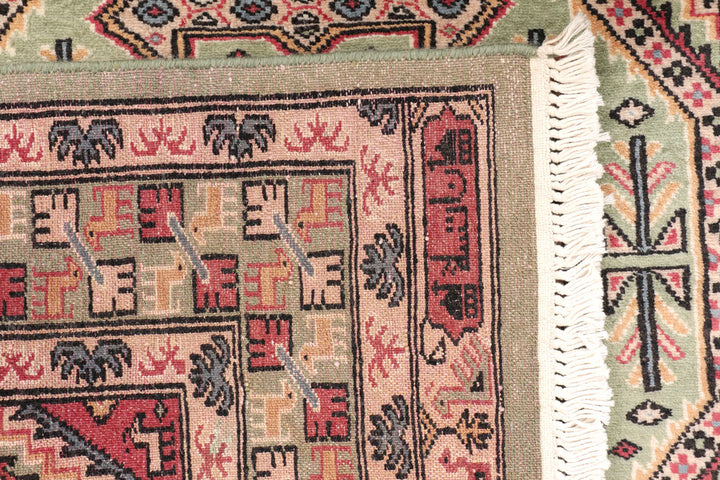 Dark Sea Green Caucasian 3' x 6' - No. 47234 - ALRUG Rug Store