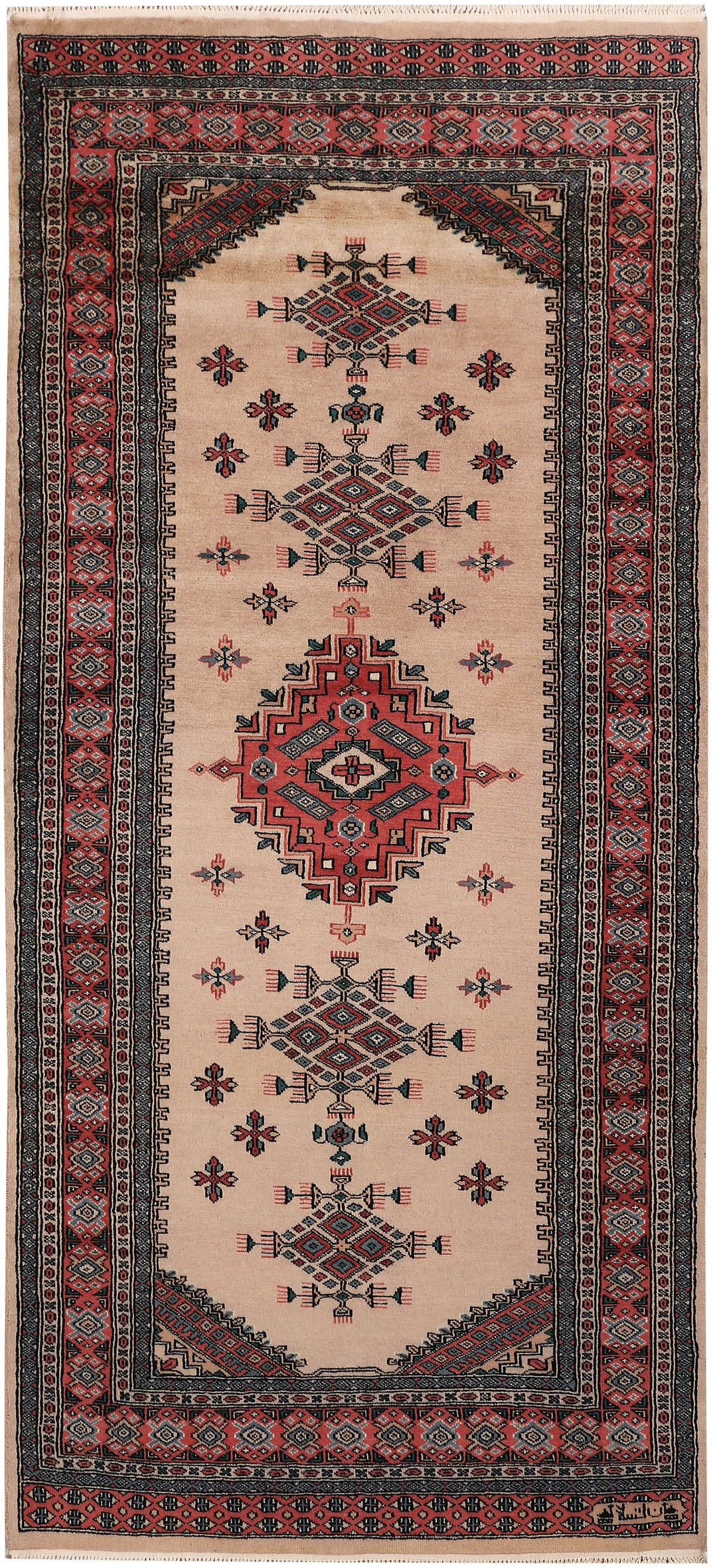Tan Caucasian 3' 4 x 7' 4 - No. 47240 - ALRUG Rug Store