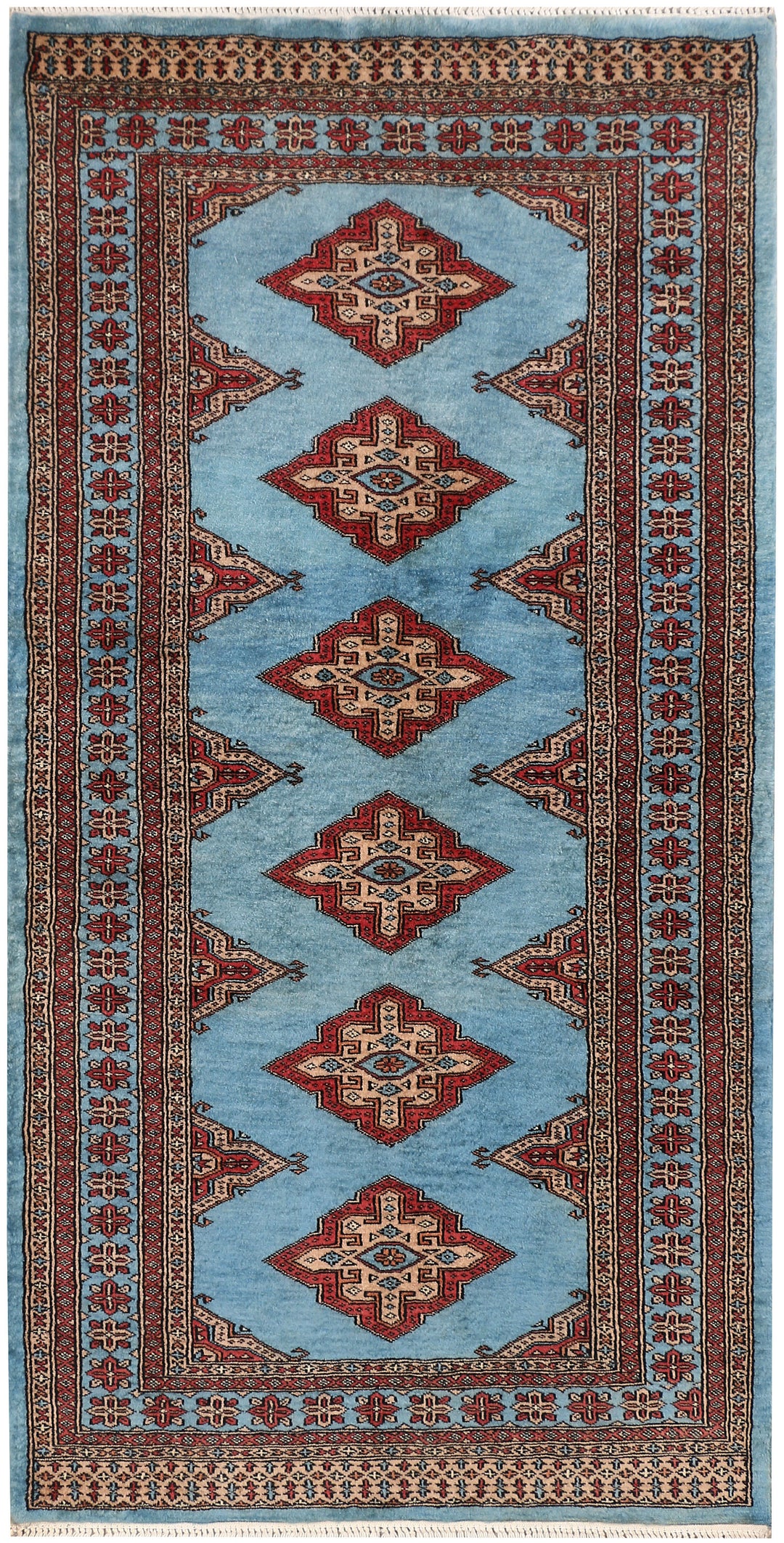 Sky Blue Jaldar 3' 3 x 6' 3 - No. 47243 - ALRUG Rug Store