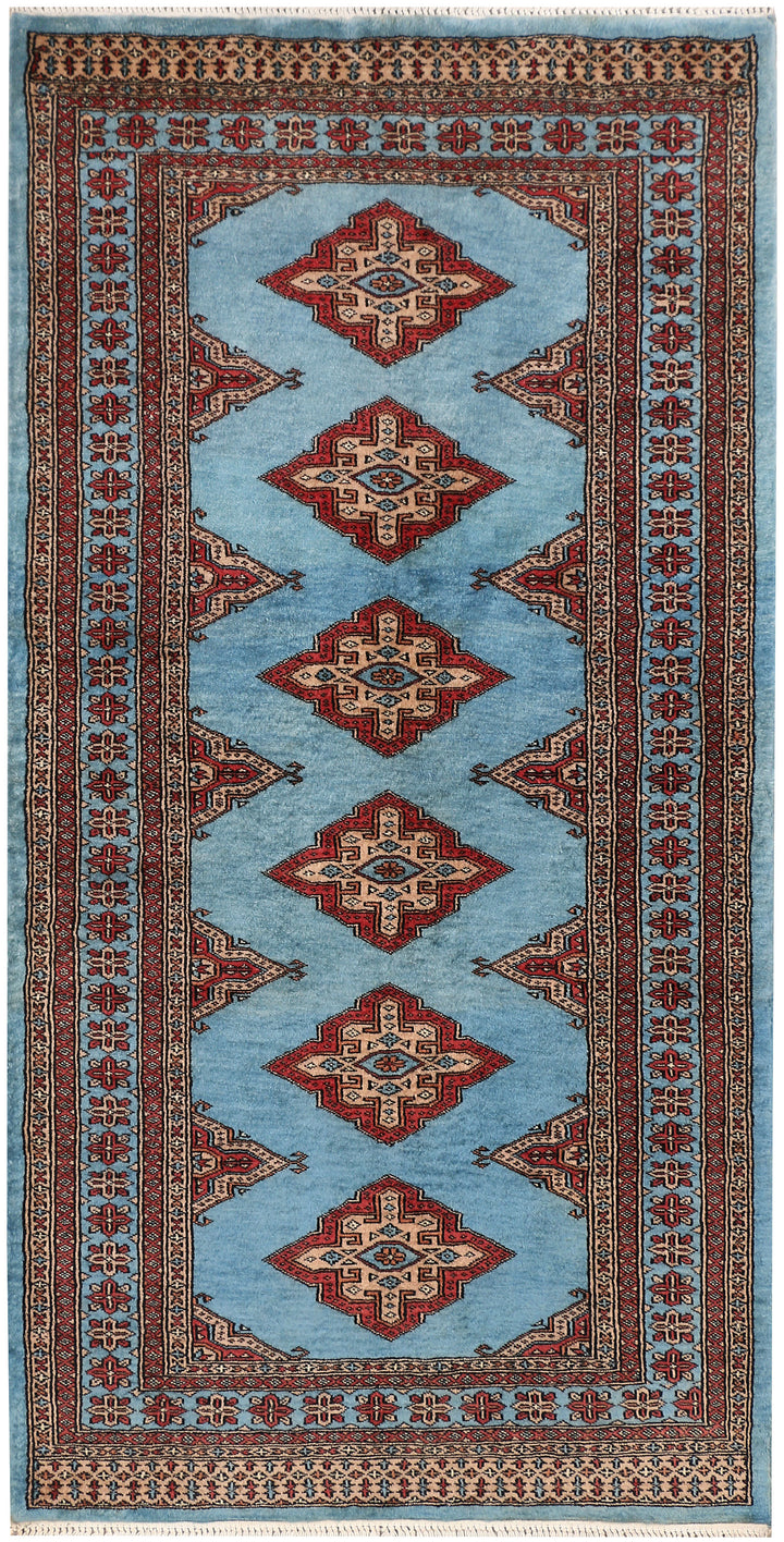 Sky Blue Jaldar 3' 3 x 6' 3 - No. 47243 - ALRUG Rug Store