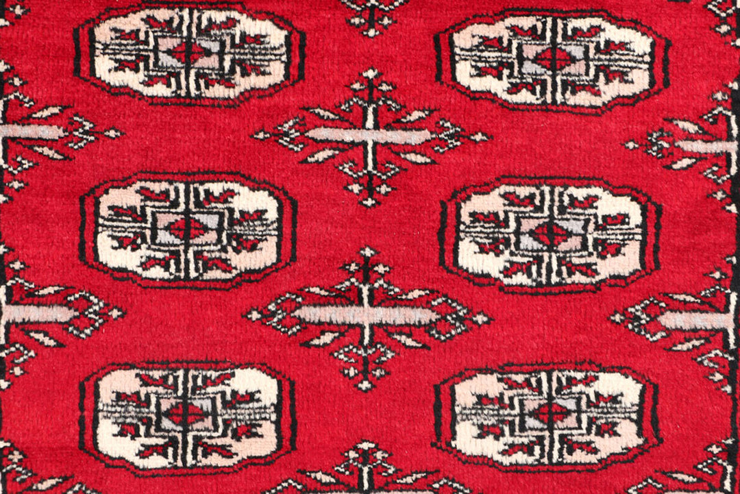 Dark Red Bokhara 3'  1" x 4'  6" - No. QA76995